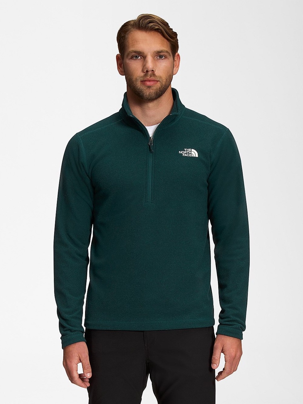 The North Face Men's Textured Cap Rock 1/4 Zip Pullover Sweatshirt Small